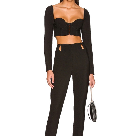 Camila Coelho Black Crop Top– Size M–New W/ Tags –Chic Party /Night Out/ Revolve - Picture 3 of 6